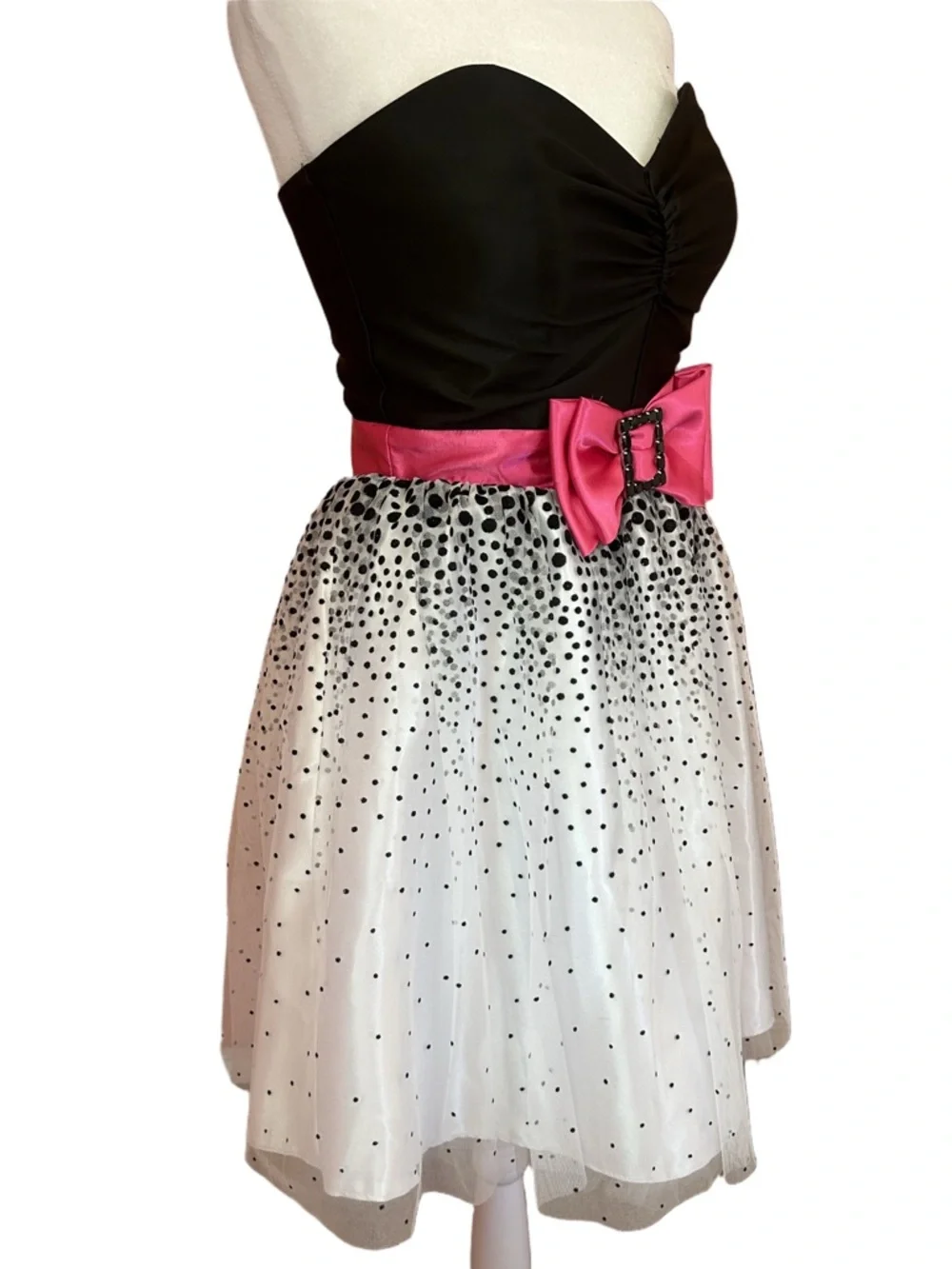 VTG Y2K Jessica McClintock Gunne Sax strapless tulle prom cupcake dress NWT 5 - Picture 2 of 12